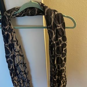 Black Mickey Mouse head print scarf with tassels